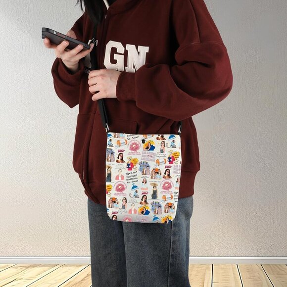 Compact & Lightweight Zippered Crossbody Bag for Daily Essentials - 8.05 in - Picture 4 of 7